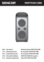 Sencor PARTYCON CORE - Owners manual 